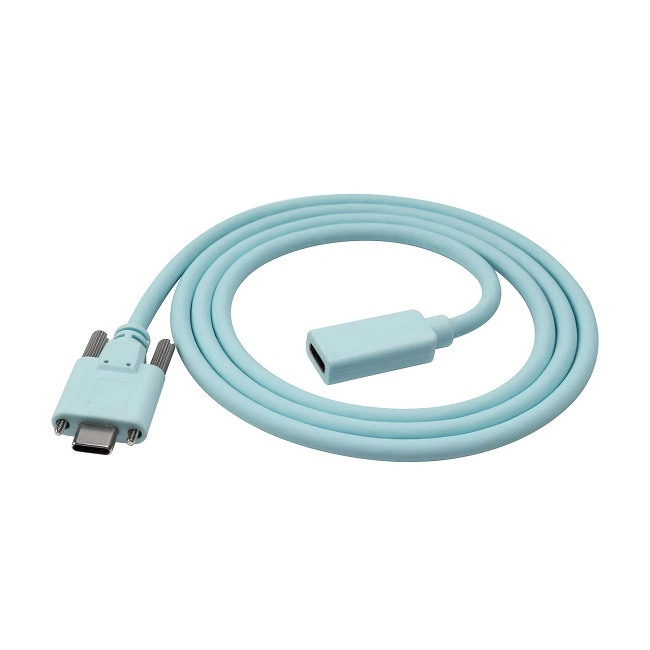 USB C Male with Dual Screw to USB C Female Charging Cable