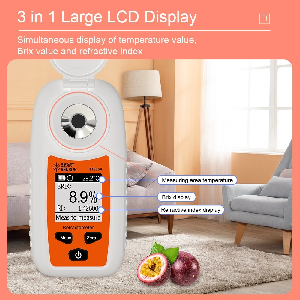 Le réfractomètre numérique LCD Compteur de sucre 0 à 35 % Brix Saccharometer Densitomètre pour le vin de fruits de la bière de l'alcool Test de concentration de sucre