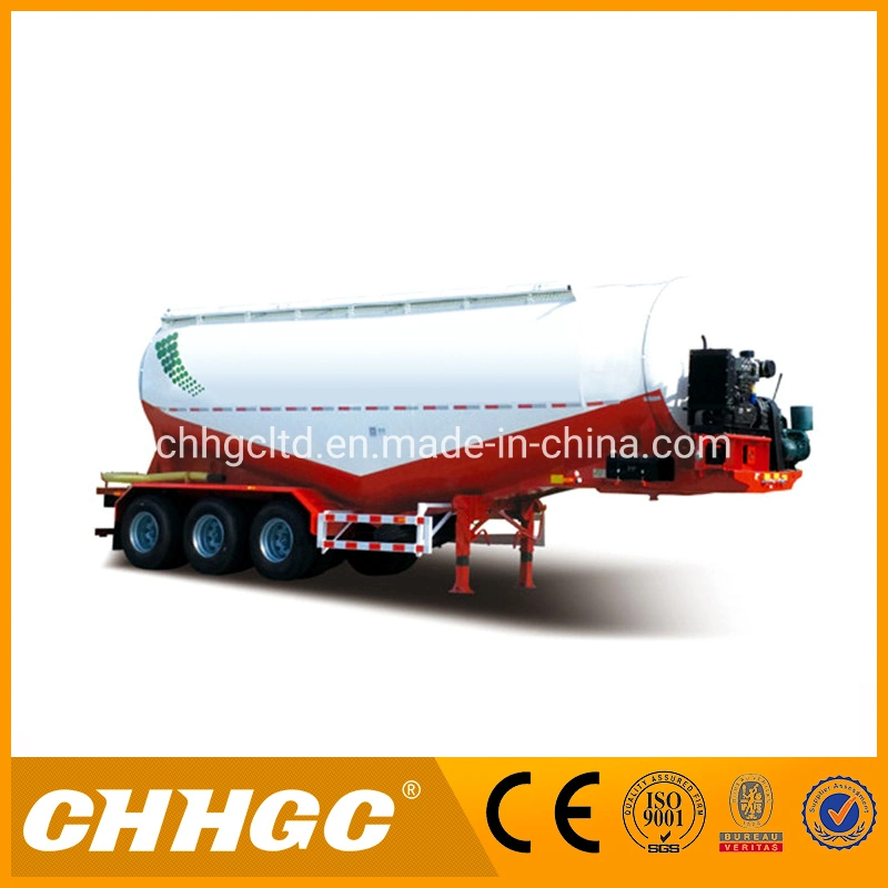 40T 69CBM High quality/High cost performance  Flour/Grain/Cement Powder Tank Semi Trailer with Continuous Pump System