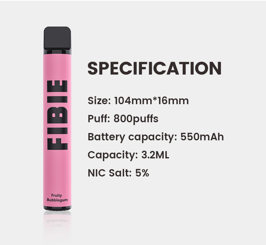 Shenzhen OEM ODM Customized Disposable/Chargeable Vape Fibie 800 Puffs E-CIGS for Quiting Smoking Electronic Cigarette Vape Pod Wholesale/Supplier I Vape