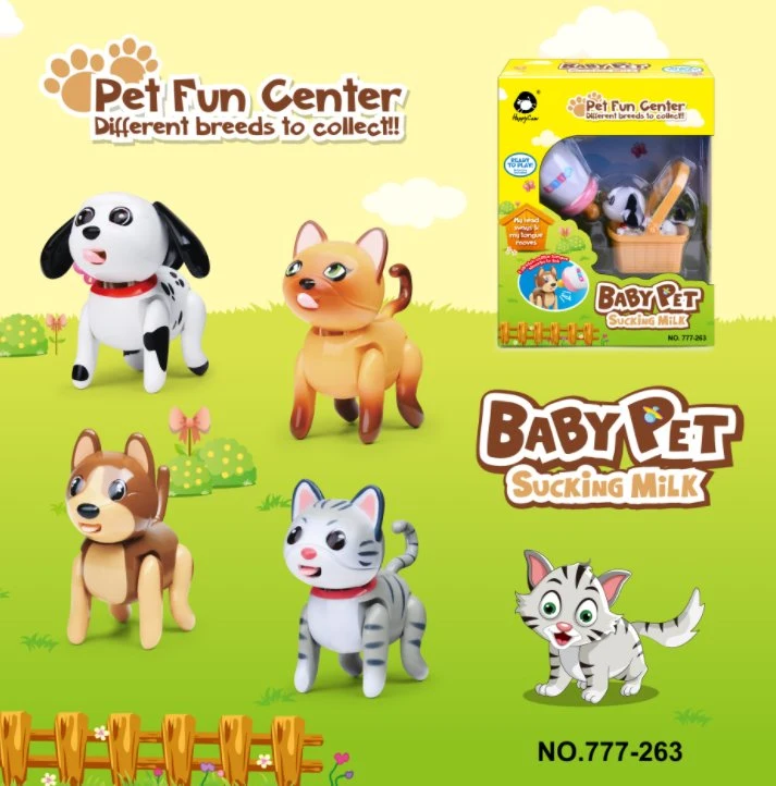 Elevadores eléctricos de Brinquedos Pet Detecção Inteligente de sugar gato e cão vaso lamber as crianças do ensino precoce Puzzle Pet Eletrônico