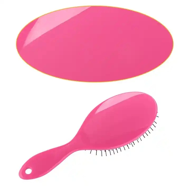 Factory Custom Logo Soft Nylon Bristle Detangling Logo Plastic Wet Hair Brush