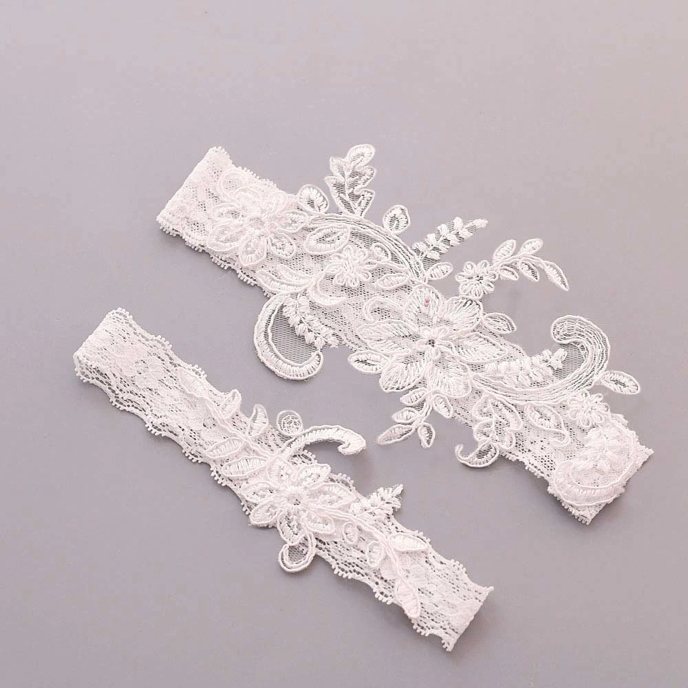 Hgt3017 ensemble de jarretières de mariée Garter, dentelle dentelle bride de mariage accessoire de mariage