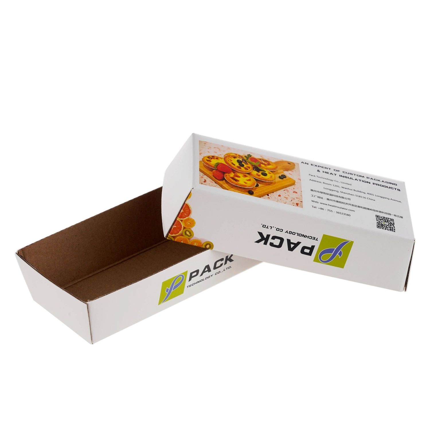 Custom Green Environmental Protection Food Packaging Tray Box Container