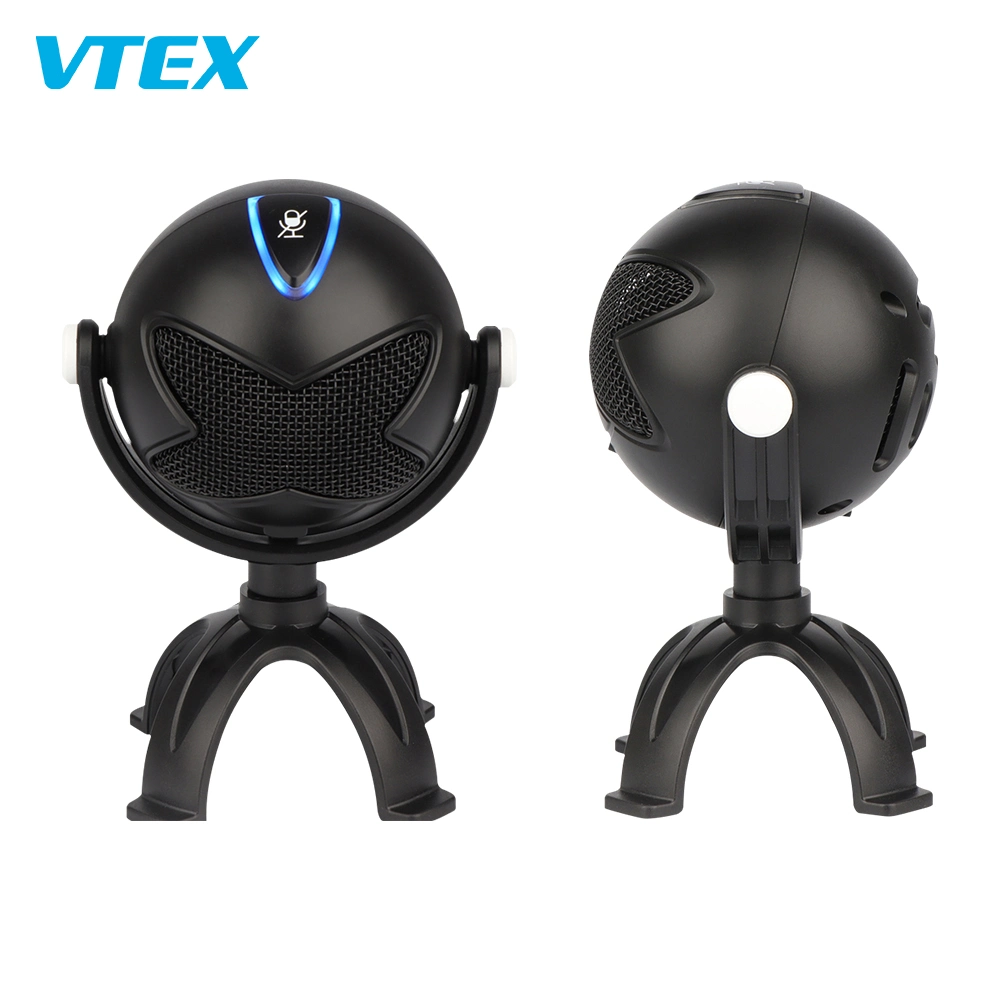 Microphone à condensateur de forme exotiques ordinateur USB Live K Chanson Jeu d'enregistrement vidéo-conférence Desktop Microphone vertical