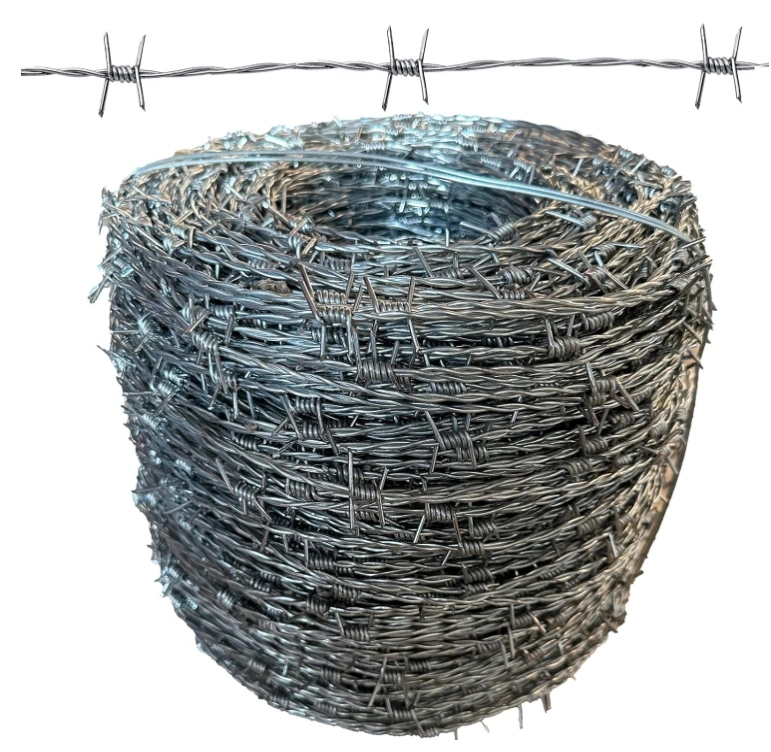 Cheap Buildings Hot Dipped Galvanized PVC Coated Barbed Wire Garden Supplies 1.7 mm 250 M 500-800 / Ton (FOB Price)