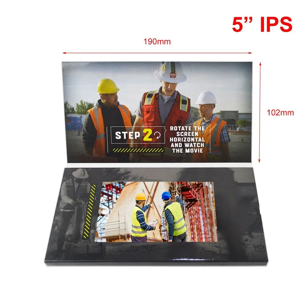 Popular Custom 5inch LCD Video Brochure Card for Company Training