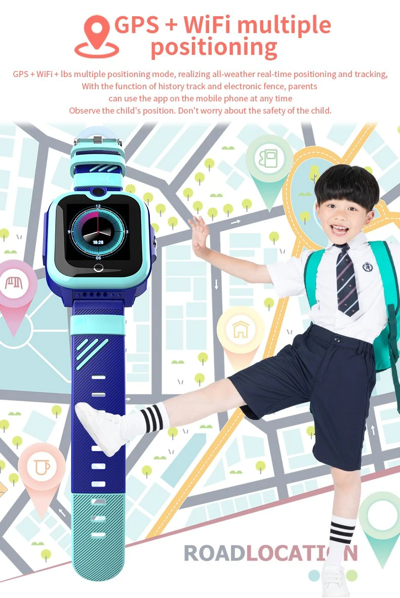 New Arrival 4G Network Df49 GPS Kids Watch Video Call Sos Historical Tracker Smart Watch for Kids (df49)