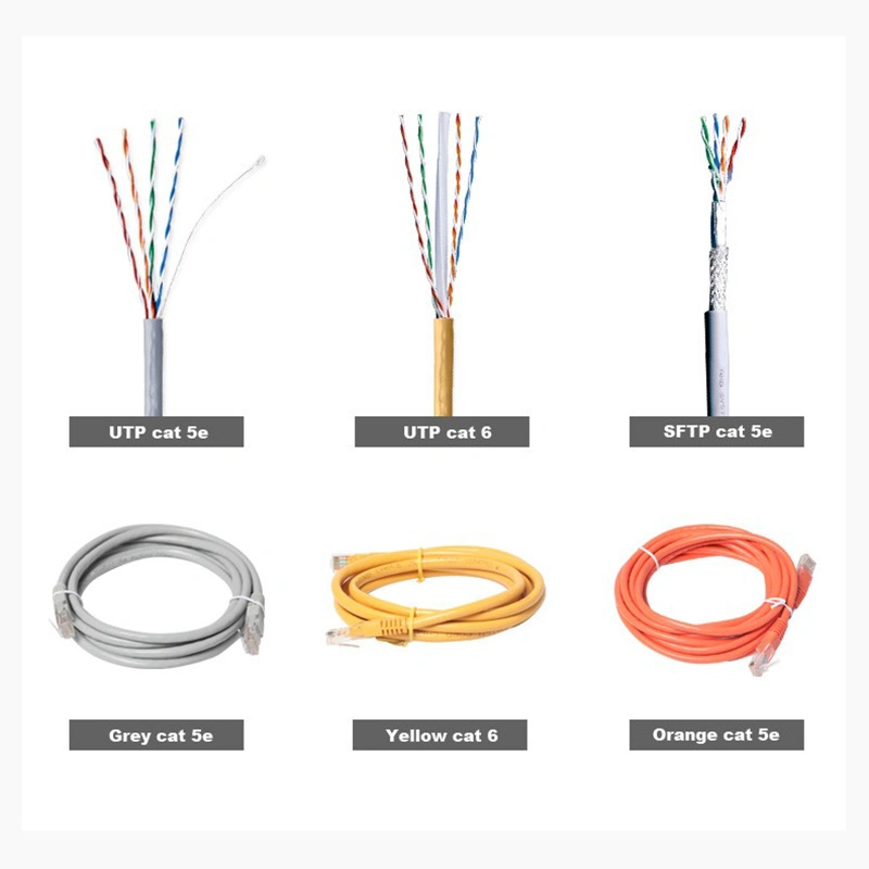 Cable de red UTP Cat 5e cable de cobre 24 AWG para interiores