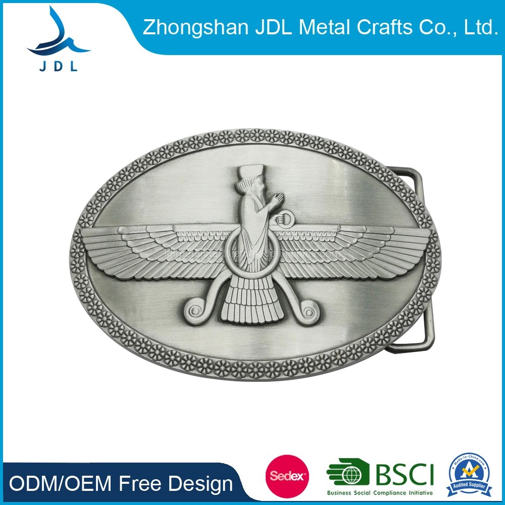 Wholesale/Supplier Custom Made 3D Fashion Logo Webbing Seat Zinc Alloy/Brass/Western Antique Silver Adjustable Metal Pin Belt Buckles for Leather Belt (belt-038)