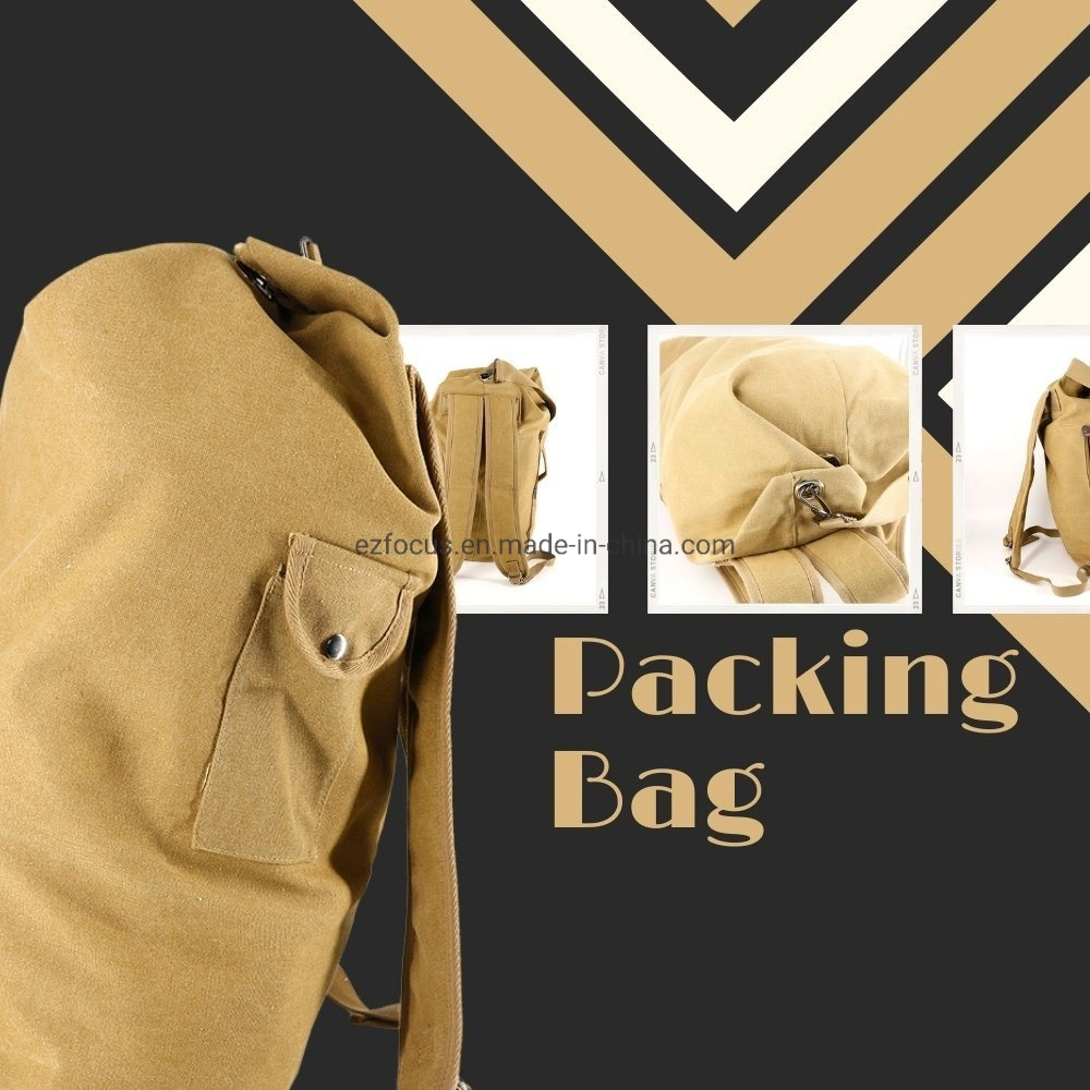 Large Capacity Travel Backpack Bag Heavy Duty Canvas Rucksack Packing Bag Bl14470