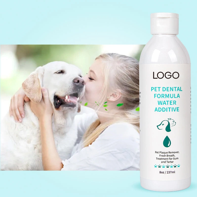 Fórmula de tratamiento más vendida agua Perro aliento Cuidado de Freshener mascota Tratamiento dental