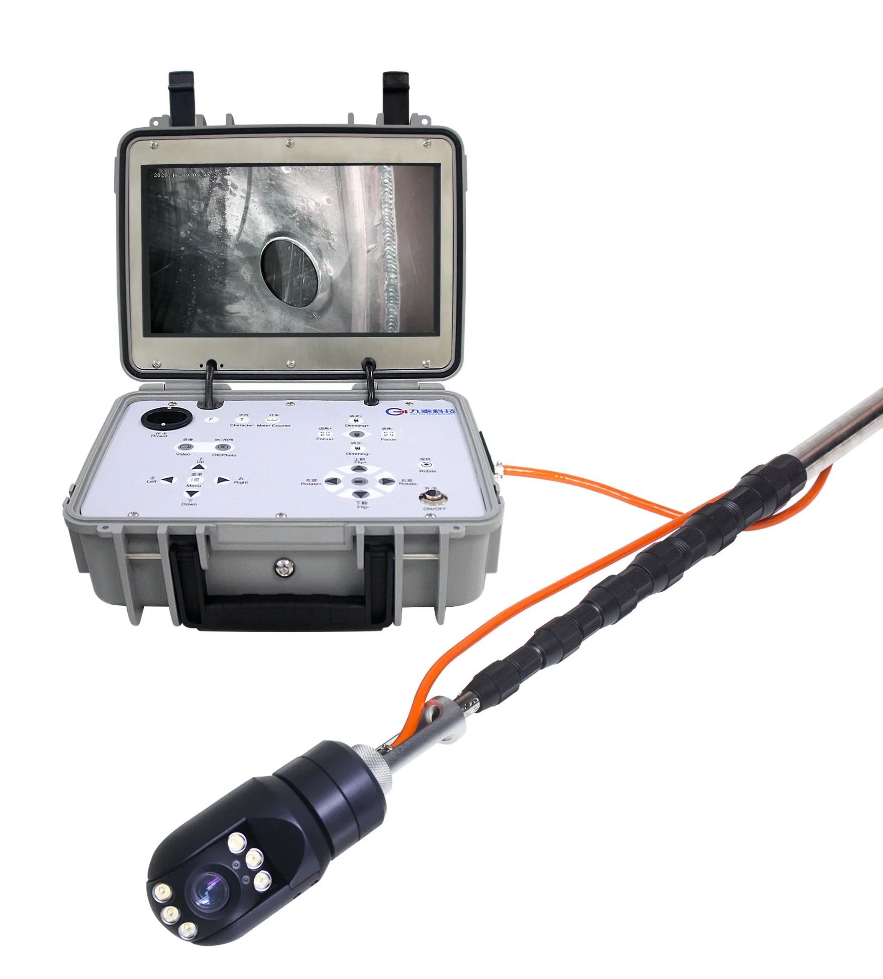 Basic Customization High quality/High cost performance  Auto Focusing Oil Tank Video Inspection CCTV Camera Telescopic Rod Inspection Equipment