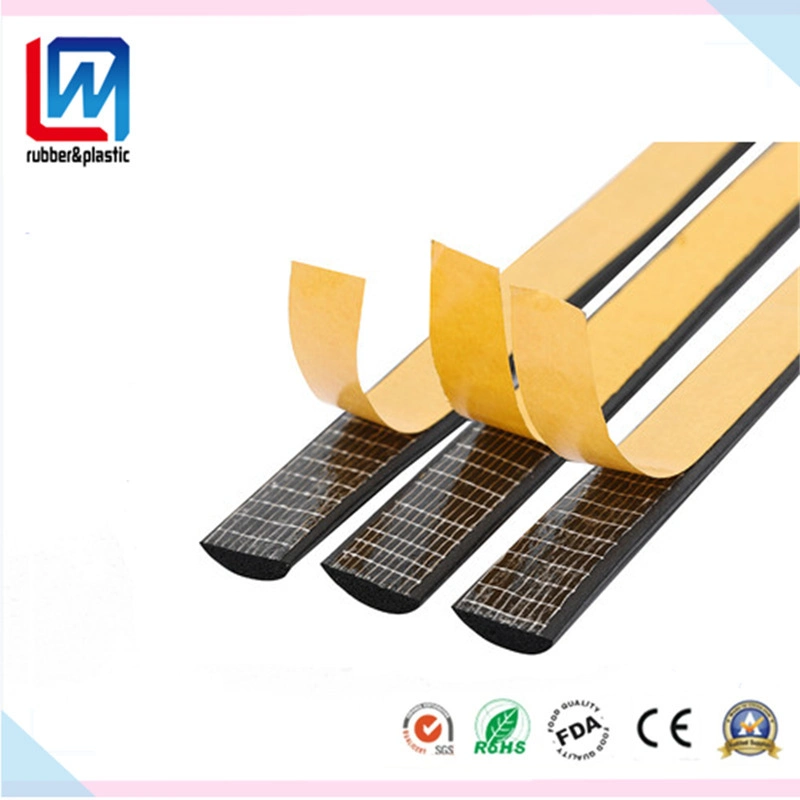 EPDM Adhesive Closed Cell Foam Sponge Rubber Sealing Strip for Auto, Equipment