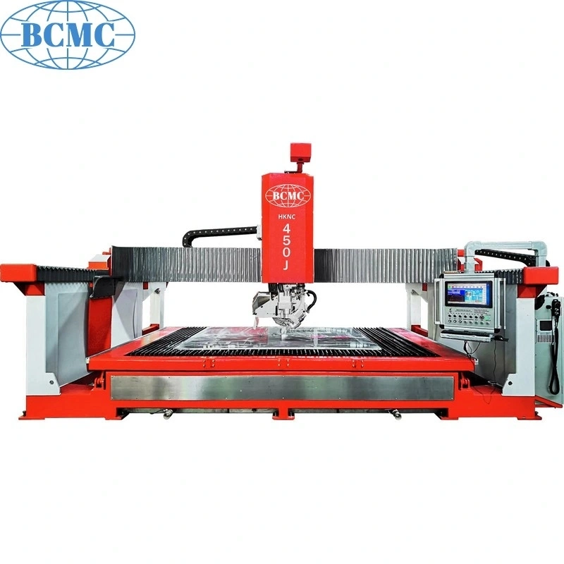 Bcmc Bcnc-450j Bridge Stone Cutting Machine 5 Axis CNC Sawjet Waterjet for Marble Granite Porcelain Glass Quartz with Italian CNC Control System in Canada