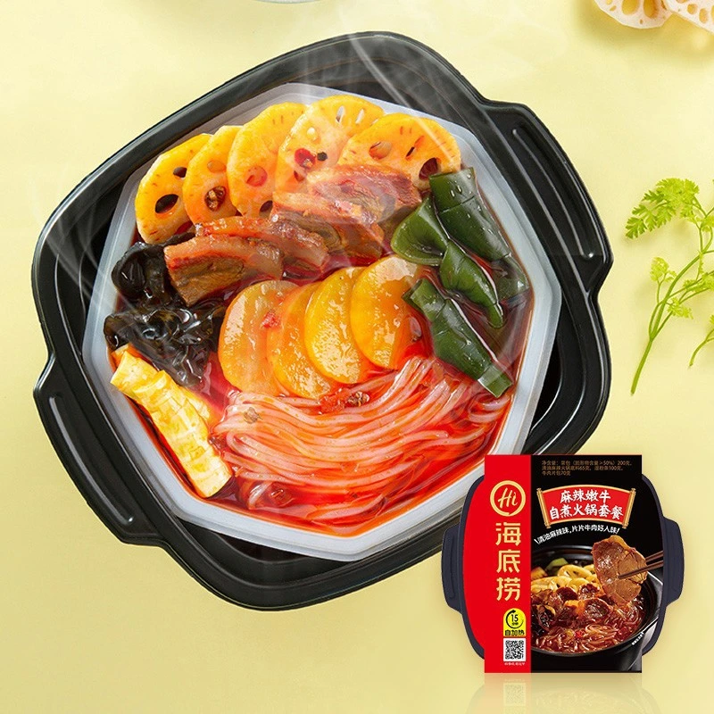 Self Heating Hot Pot Instant Food 295g/boîte Spicy Hotpot Self Personnalisation de potentiomètre chaud instantané de Yummy Heating OEM