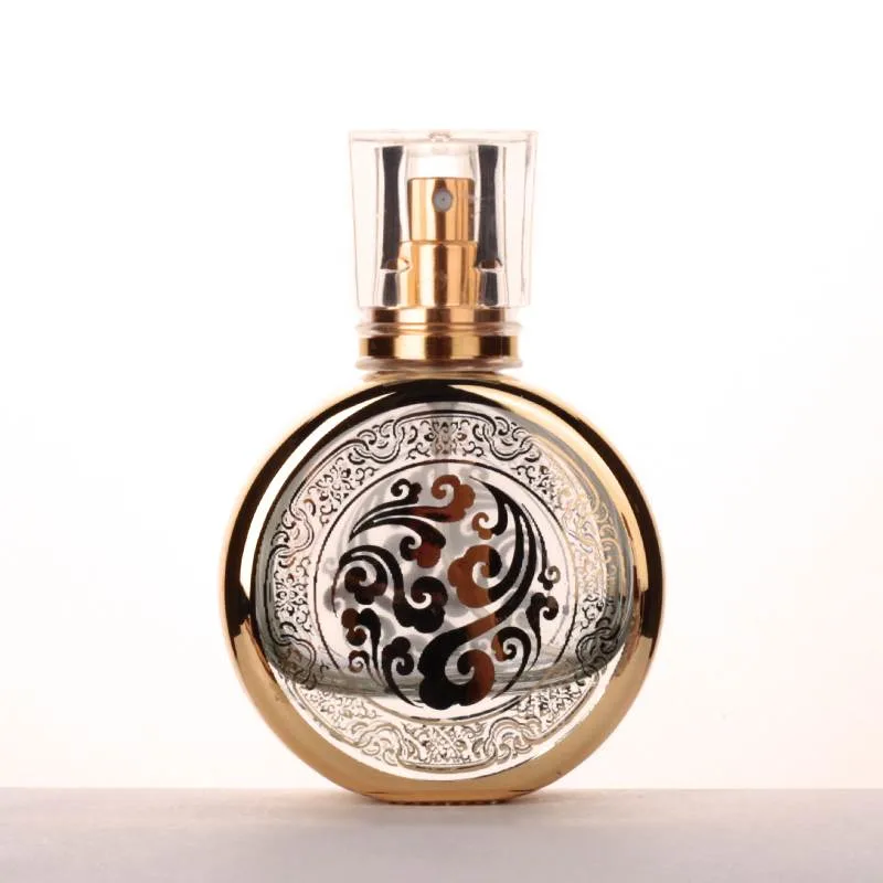 Empty Flat Round 20ml Arabic Dubai Glass Fragrance Perfume Refill Bottle Wholesale/Supplier