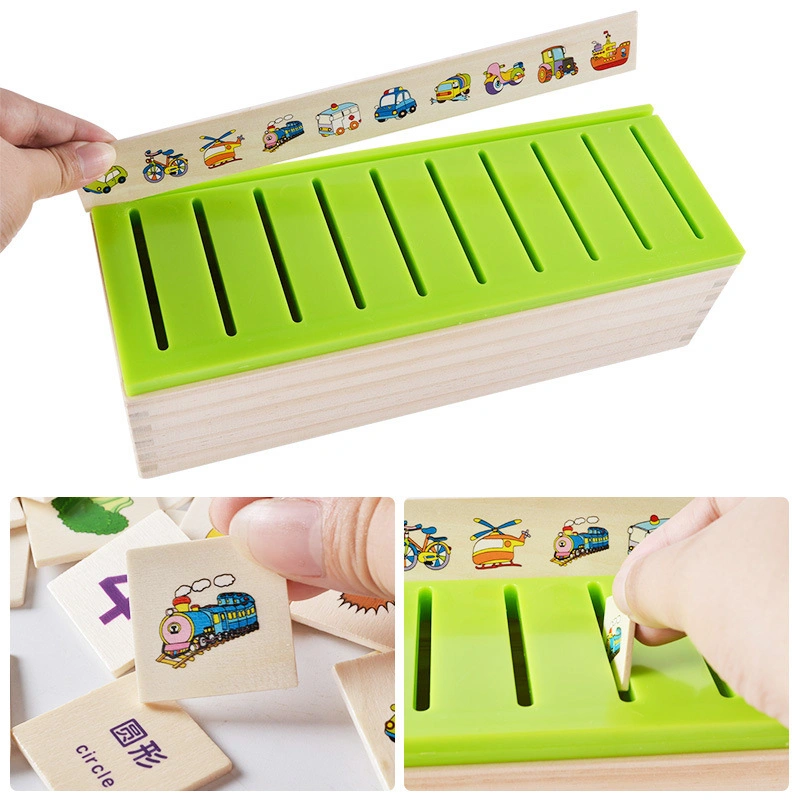 Children Wooden Knowledge Classification Box Early Education Toys