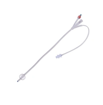 Fr8-24 Color Coded All Silicone Foley Catheter with Temperature Sensor