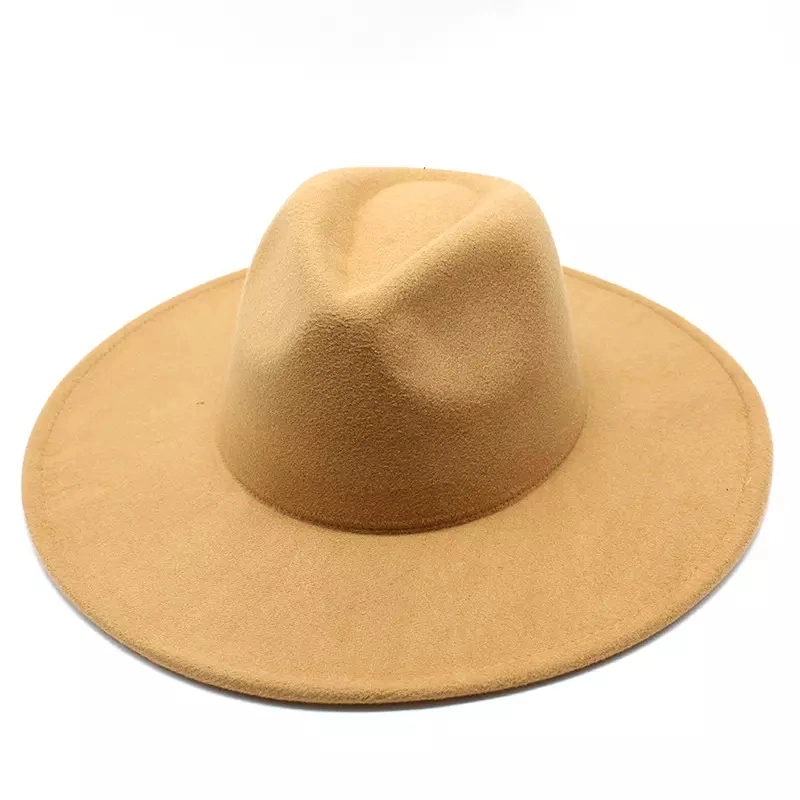 High quality/High cost performance Fashion Colorful Flat Felt Fedora Hat