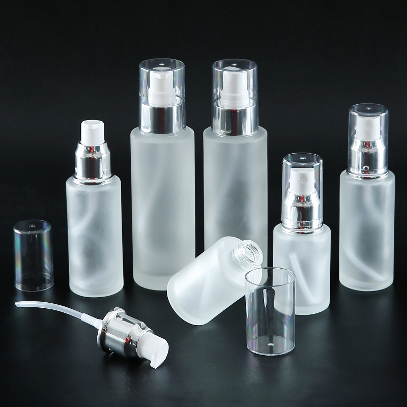 Luxus kosmetische Glas Nebel Spray Parfüm Flasche 10ml 20ml 30ml 50ml 100ml 120ml Matte schwarze Glasflasche mit Sprüher