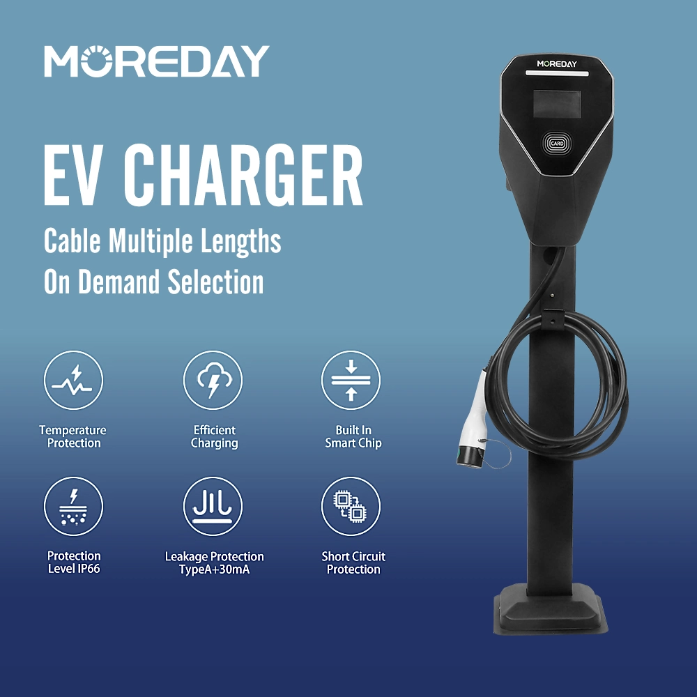 Electric Vehicle EV Car Auto 32A Type 2 Electric Charging Station Pile Portable EV Charger 7kw