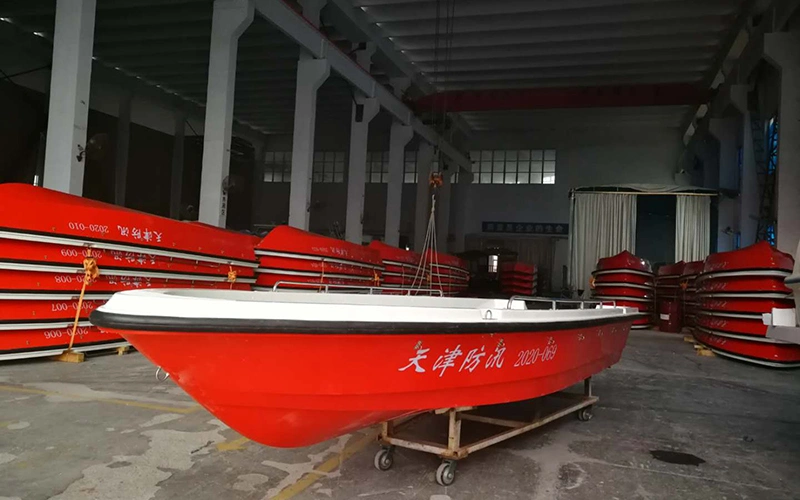 20FT Fibergalss Rescue Boat High Speed Boat Assalut Boat with 40HP Outboard Engine