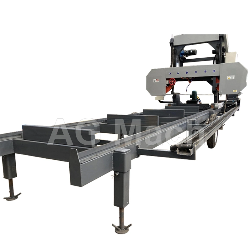 Mobile Automatic Band Saw Machine Timber Log Cutting Machine, Hydrculic Bandsaw Horizontal Portable Band Sawmill