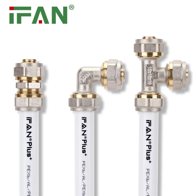 Ifan Wholesale/Supplier Pn25 Water Supply Pex Press Sliding Connectors Silver Brass Compression Fitting