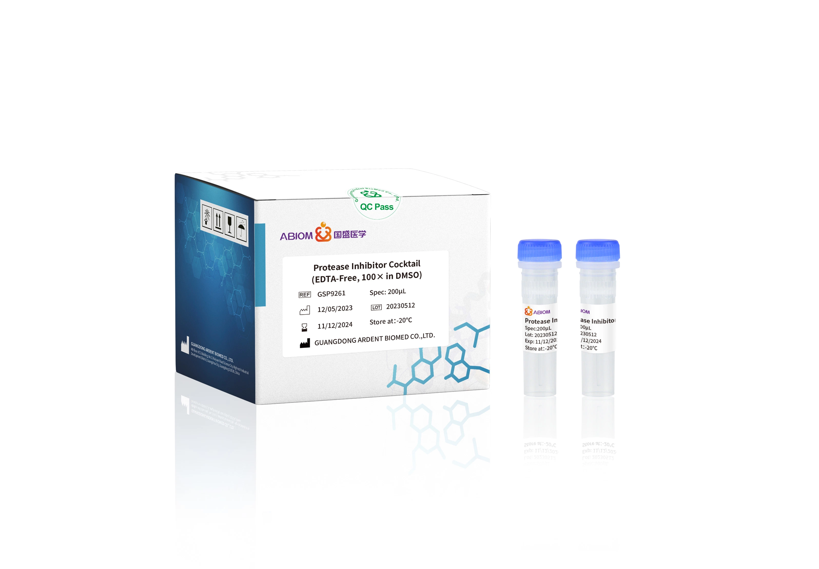 Cóctel de inhibidor de proteasa EDTA-free, 100× en DMSO