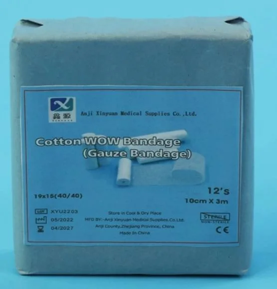 OEM Disposable Absorbent 100% Cotton Compressed Absorb Fluids Gauze Roll for Hospital Cut Edge