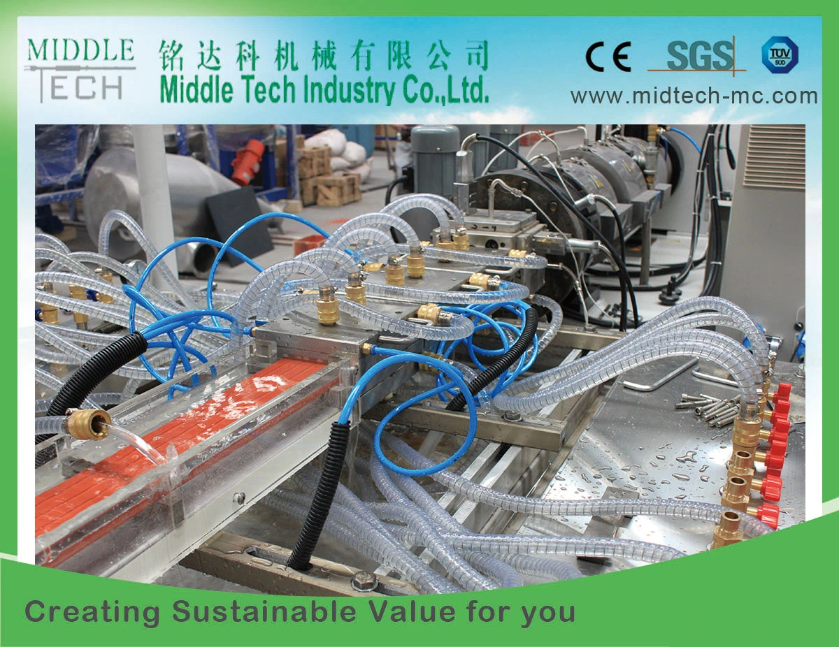 Plastic PVC/PE/PP+ Wood (WPC) Composite Decking, Floor, Fence Board Profileextruding Equipment