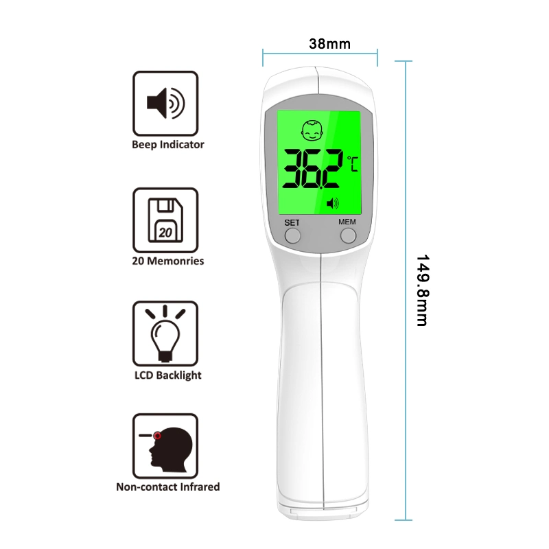 Thermomètre de température infrarouge de gros Canon Digital Front K9 souple Thermomètre infrarouge