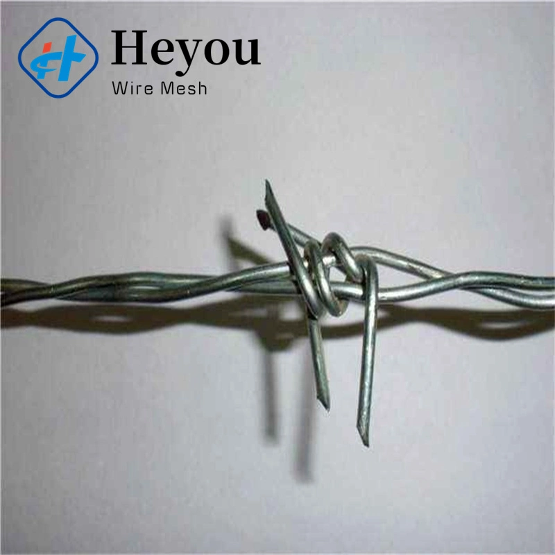 12.5 Gauge 18 Gauge Large Stock in PVC Coated Barbed Steel Wire Double Twisted Razor Barb Wire Mesh