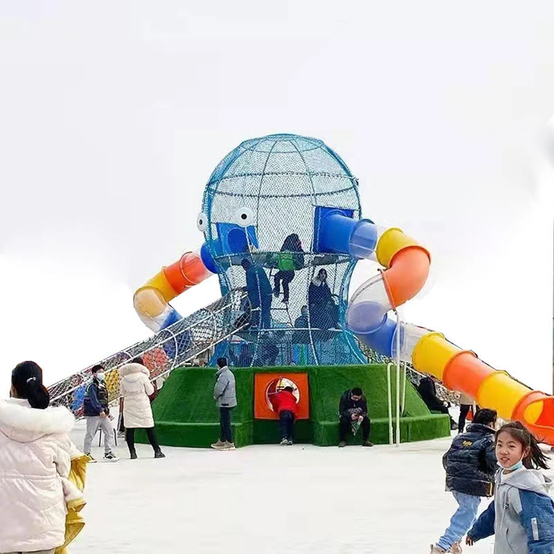 Customized Commercial Children Games Octopus Castle Slide Amusement Park Rides Equipment Outdoor