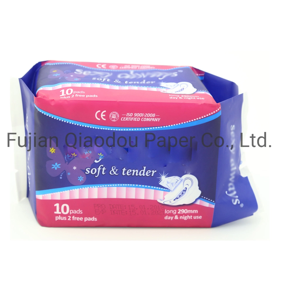 Qiaodou Hot Sale buena calidad Precio competitivo almohadilla sanitaria sanitaria Servilleta