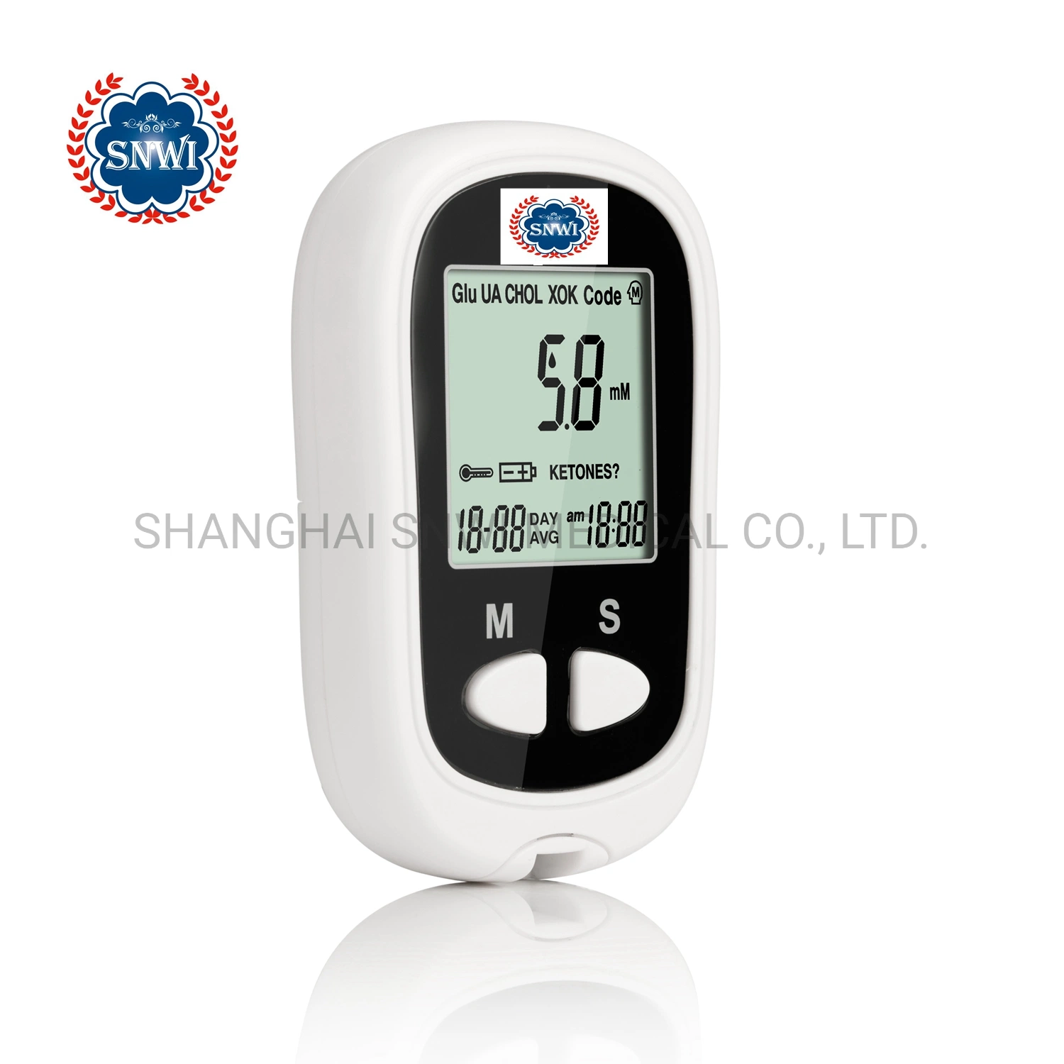 Intelligent Bar Code Free HD Large Screen Blood Glucose Meter