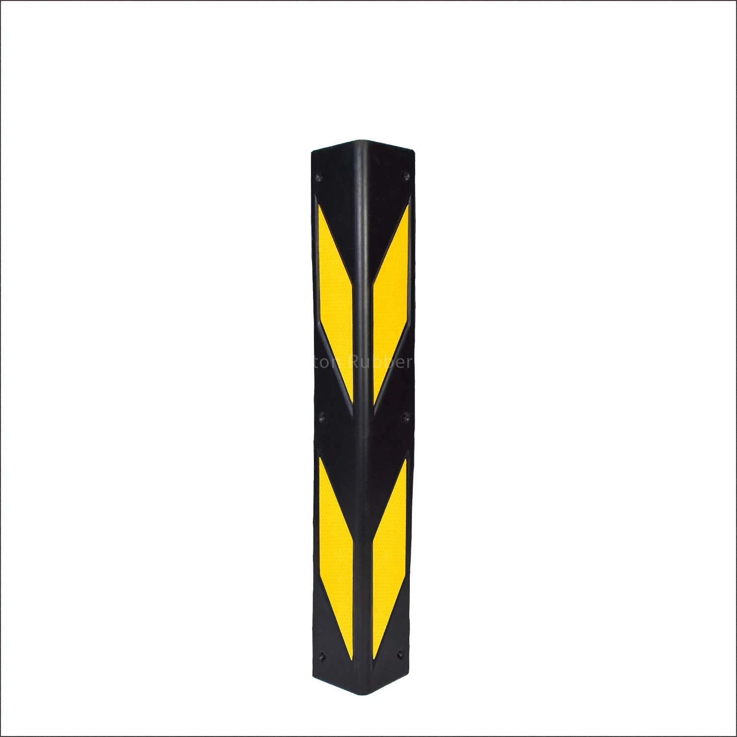 Black & Yellow 600mm Length Rubber Wall Corner Protector