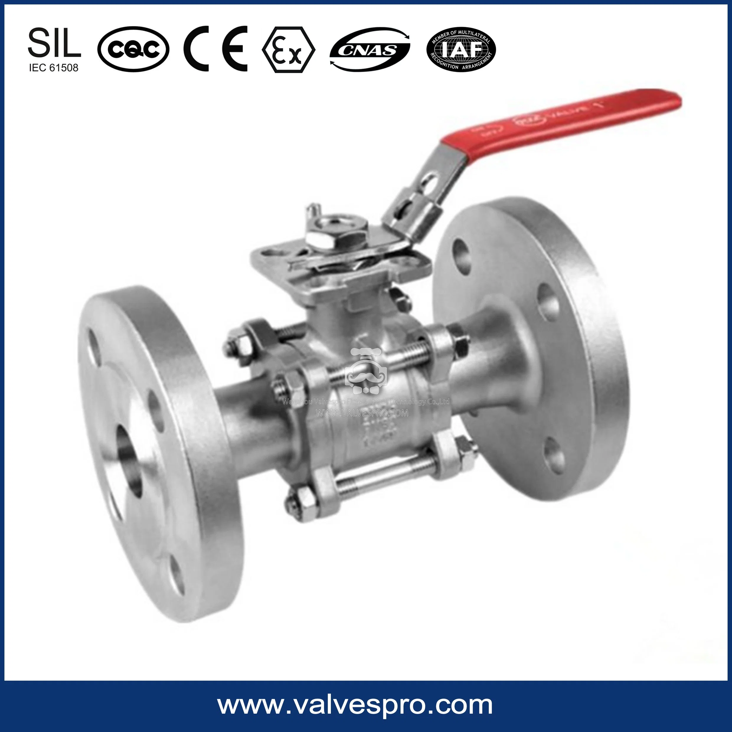 3PC Flange Ball Valve with Mounting Pad API Ball Valve