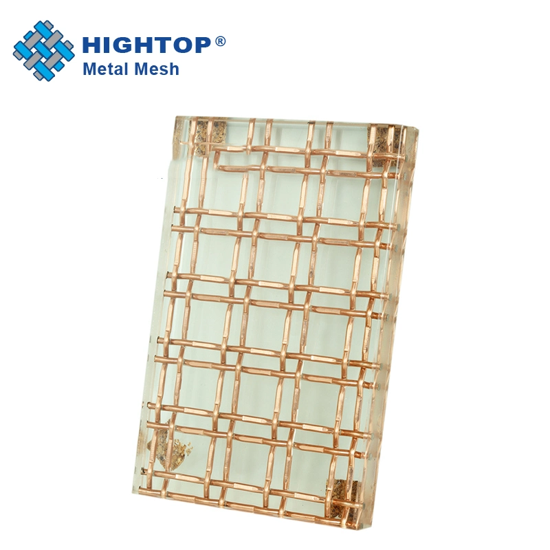 Decorative Stainless Steel Weave Wire Mesh Laminated Glass for Doors and Windows