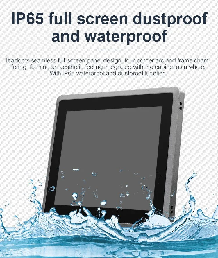 Totalmente impermeable IP65 Vapor-Proof Pcap 10 puntos de la pantalla táctil del sistema de visualización digital de cocina para Restaurante