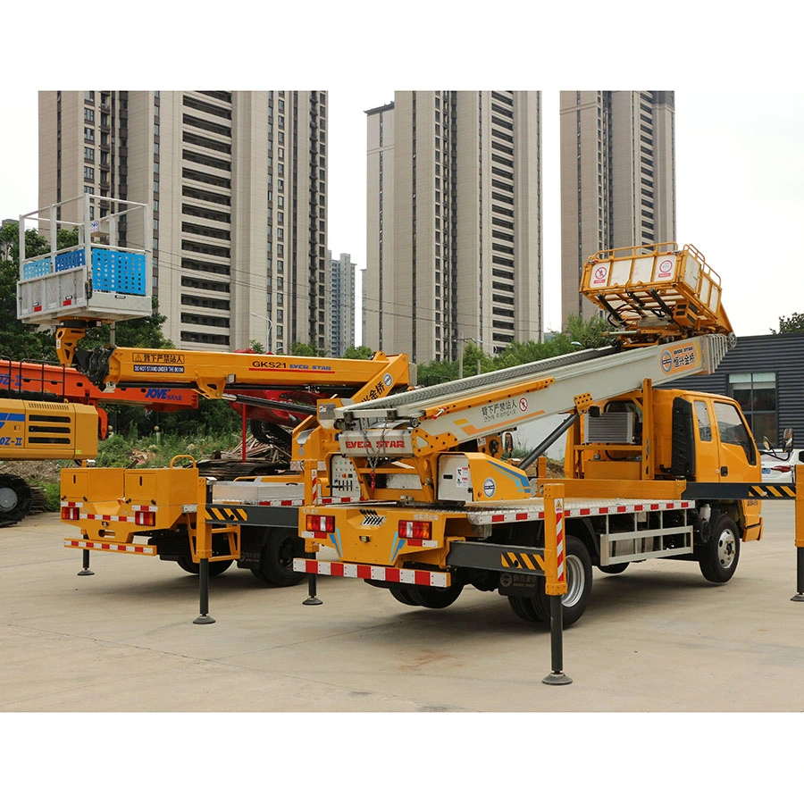 Empilhador Telescópico Construção Cherry Picker Manlift Montado na Plataforma de Elevação da Lança de antena