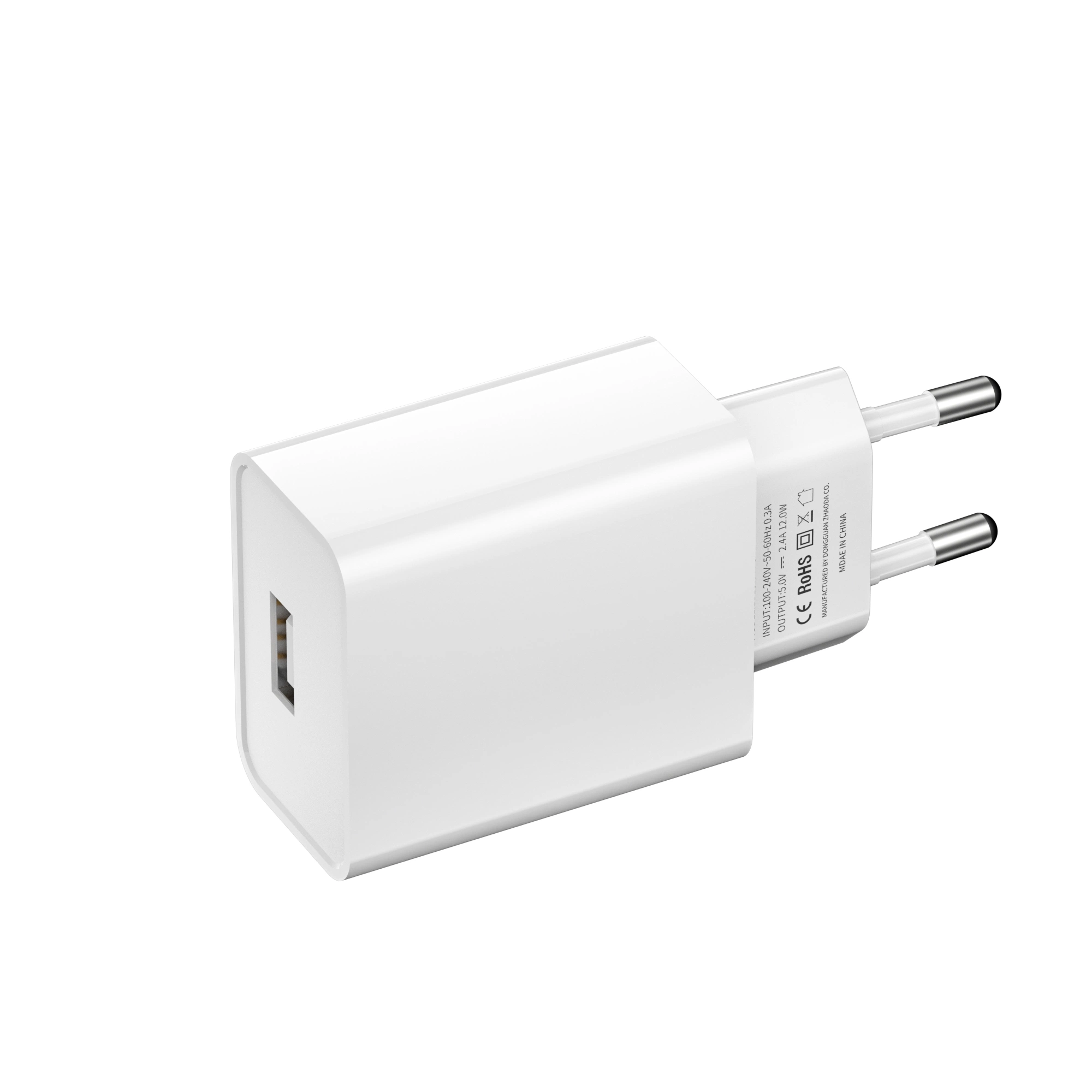 Fast Charging Charger Adapter 12W USB Port Quick Charger Adaptor Phone Charger 5. V/2.4A EU Plug