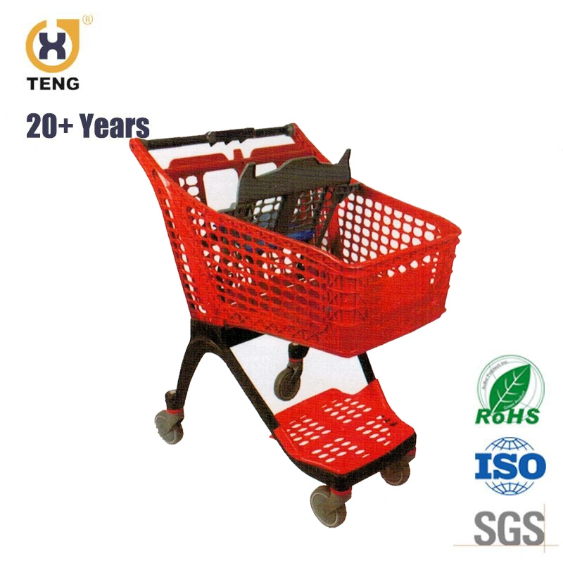 Popular Supermarket Plastic Shopping Cart