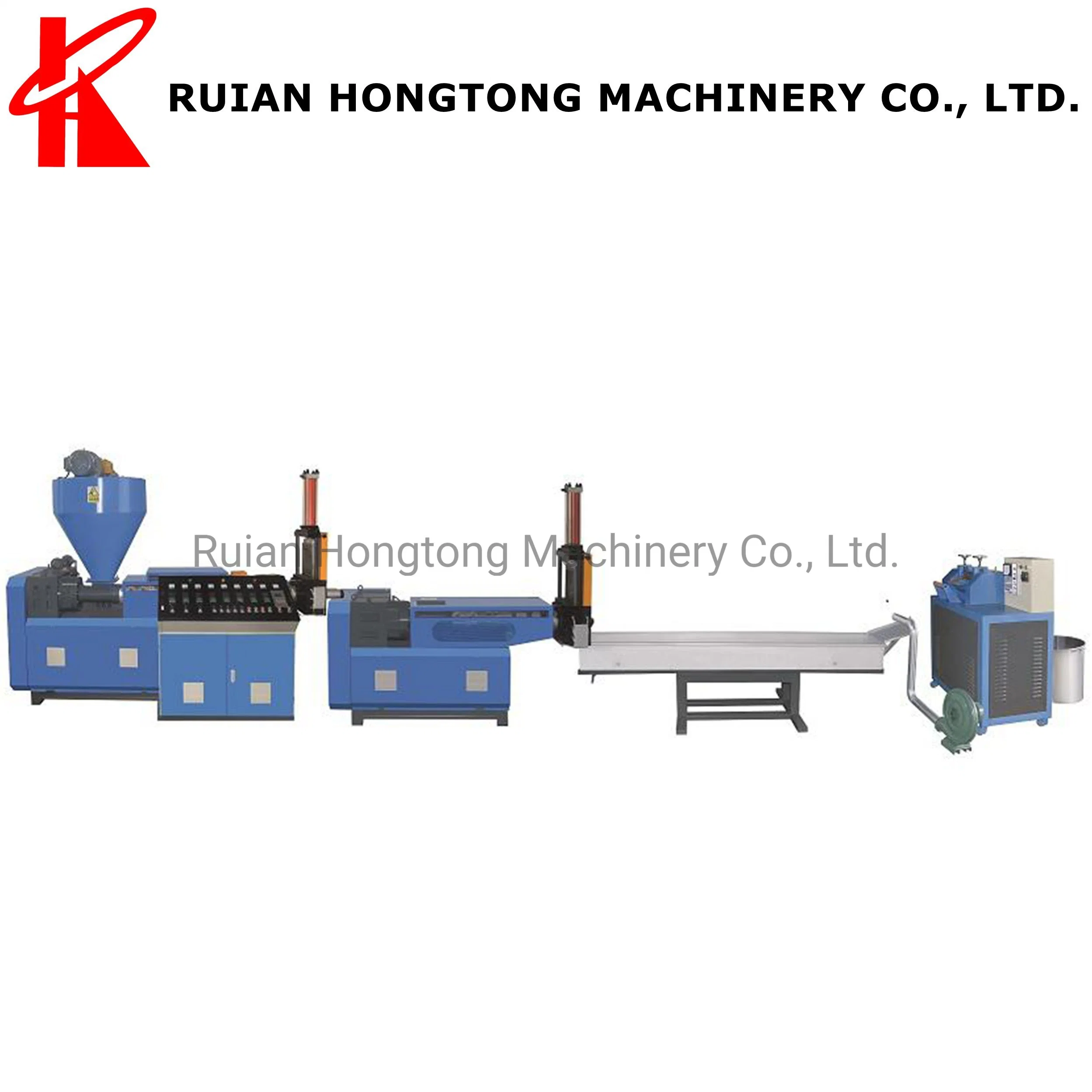 High Output ABS PS PC PE PP Waste Plastic Film Flake Non Woven Bag Crushing Washing Dryer Equipment 2 Screw Water Cooling Recycling Granulating Machine Price