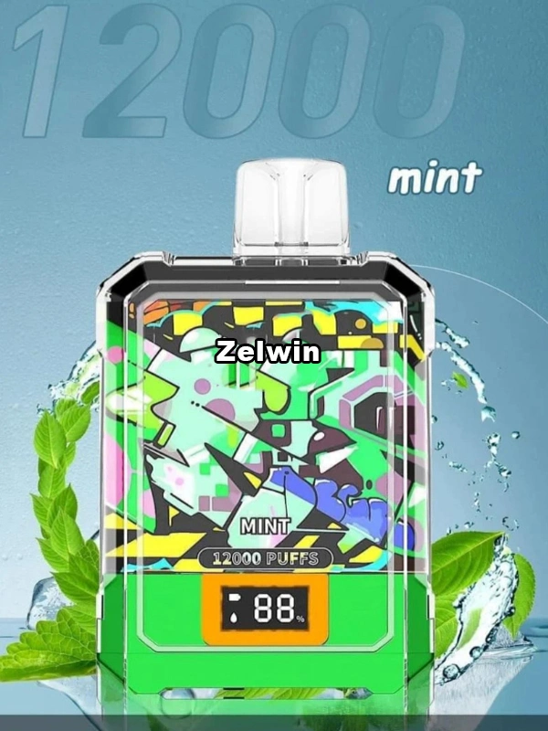 Personaliza Zelwin Warship 12000 Puffs Crystal Bar VAPE Vaporizer con Pantalla recargable desechable vape