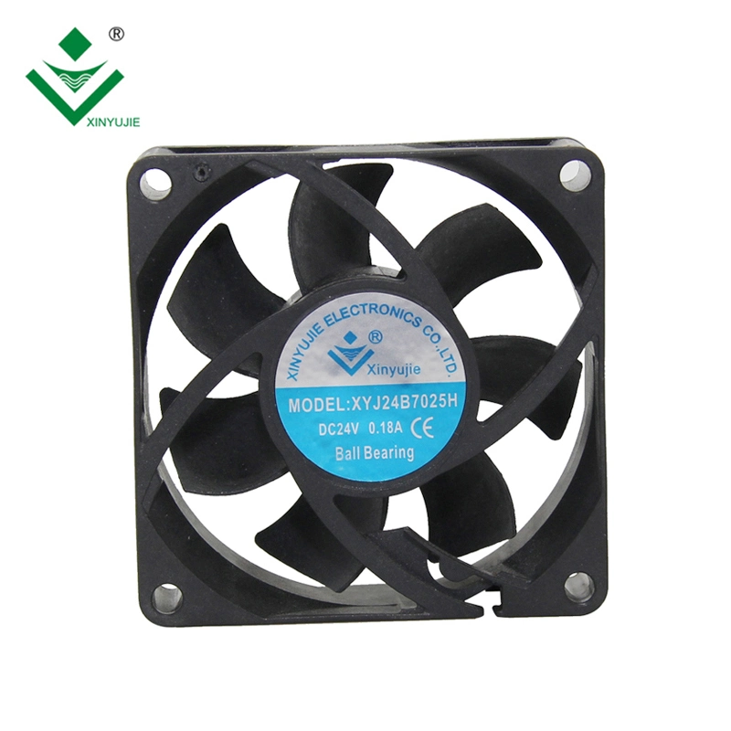 Xinyujie 7025 7cm USB 12V 24V IP68 Axial Fan UPS Low Noise Brushless DC Cooling Fan with Guard Cover