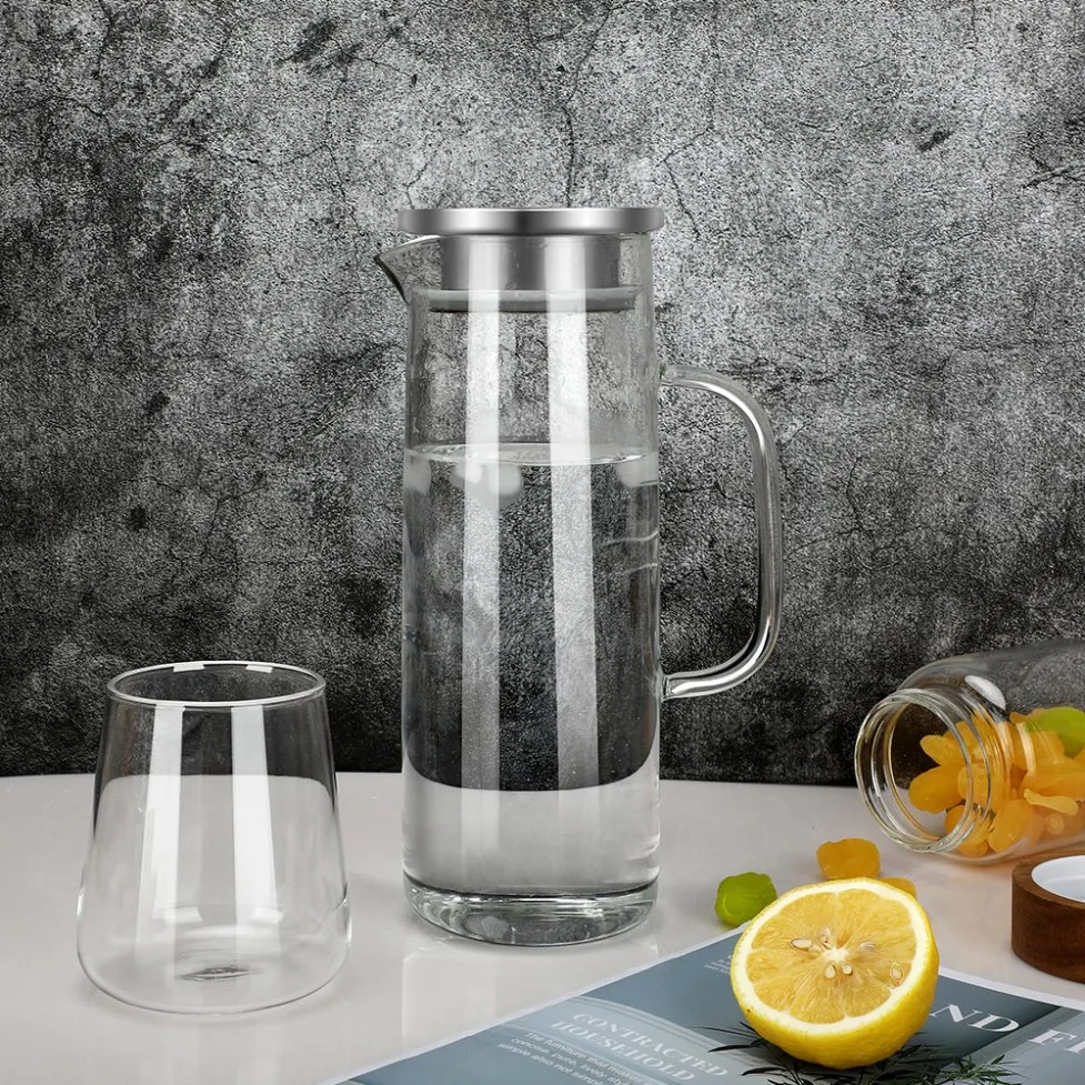 Стеклянный кувшин для сока стаканов воды типа Drinkware кувшин для сока устанавливает стеклянный кувшин воды стеклянный кувшин для сока установлен наборы