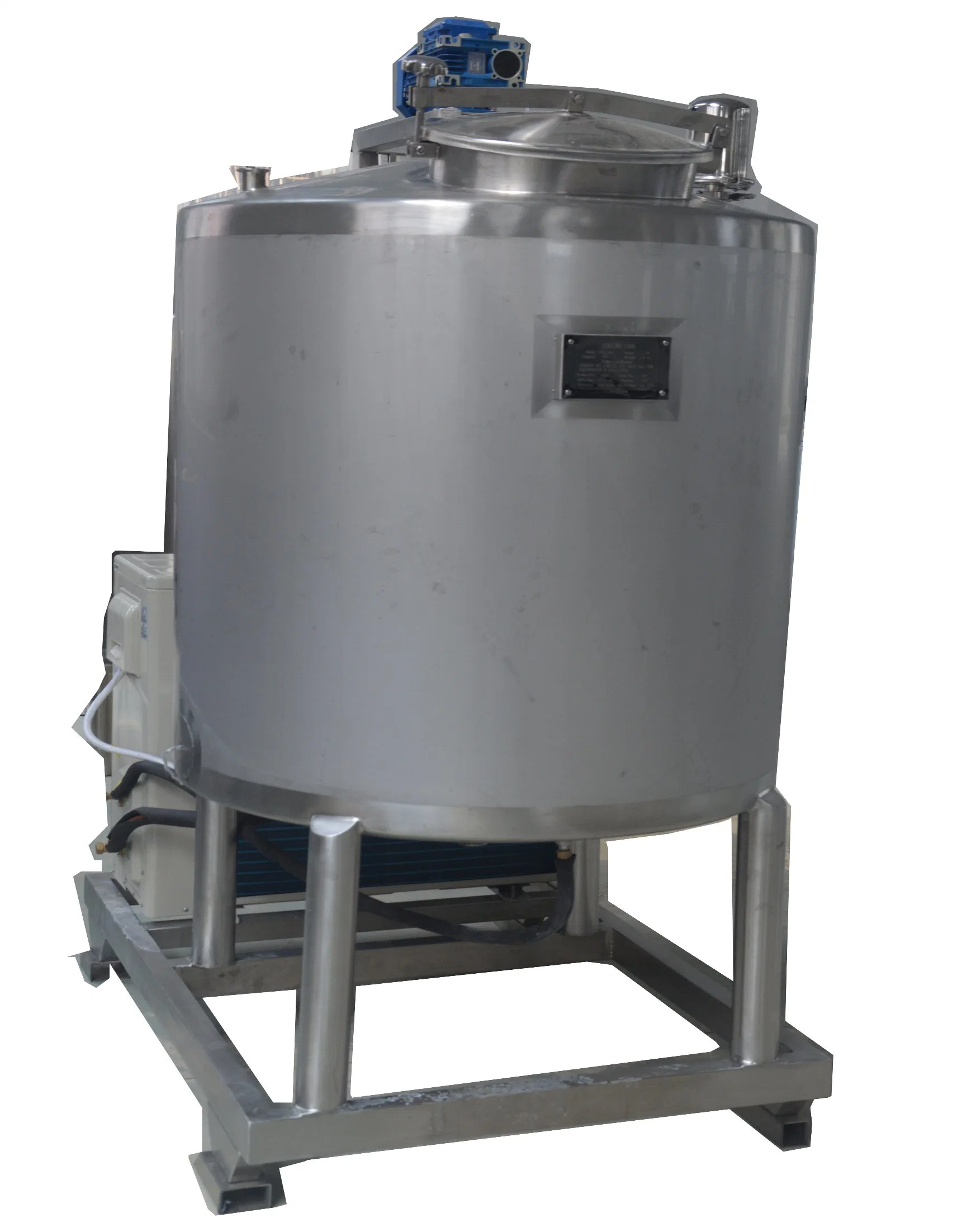 500L Stainless Steel Raw Milk Tank with Cooler System