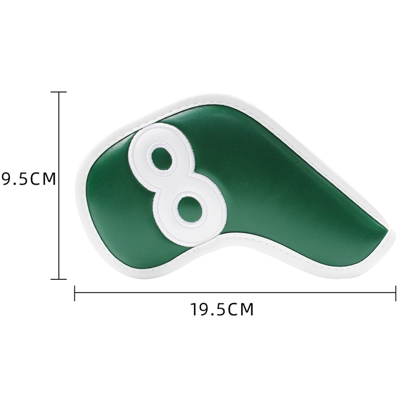 Golf Iron Club Cover PU Club Head Cover Embroidered Digital Waterproof